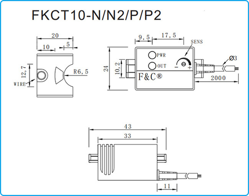13mm Pipa Air Level Sensing PNP Capacitive Switch FKCT10-P 12-24V DC