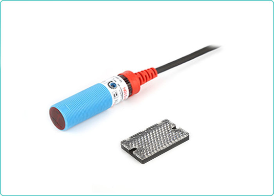 PNP NO NC 2m Sensing 4-wire Cylindrcial Photoelectric Sensors Saklar Optik 24VDC