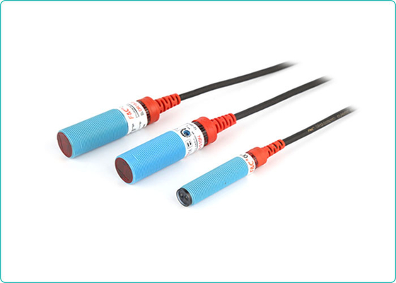 PNP NO NC 2m Sensing 4-wire Cylindrcial Photoelectric Sensors Saklar Optik 24VDC