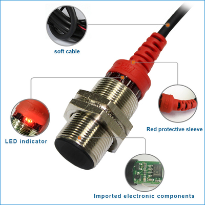 Sensor Kedekatan Induktif Terlindung M18 12-24VDC 5mm Sensing Inductive Switch
