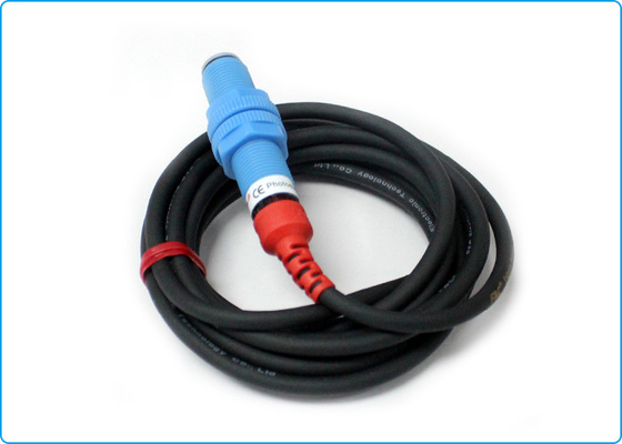 12-24VDC 150mm Cylindrical Photoelectric Sensor tiga kabel sensor Optik