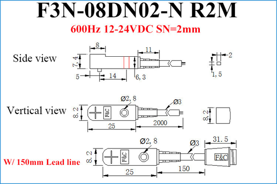 Pemasok Sensor Kedekatan Induktif Datar Kecil 2mm NPN 12VDC Sensor Atas
